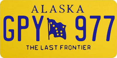AK license plate GPY977