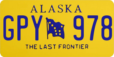 AK license plate GPY978