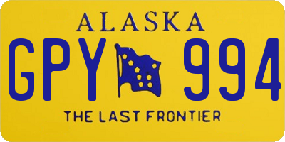 AK license plate GPY994