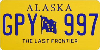 AK license plate GPY997