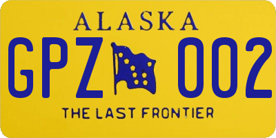 AK license plate GPZ002