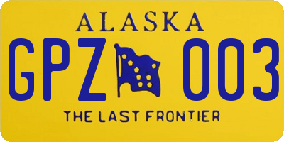 AK license plate GPZ003