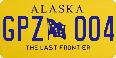 AK license plate GPZ004