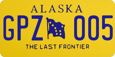 AK license plate GPZ005