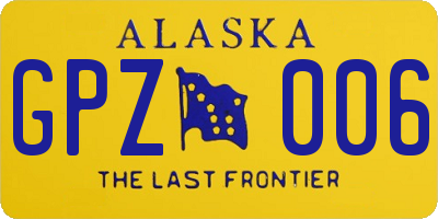 AK license plate GPZ006