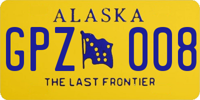 AK license plate GPZ008