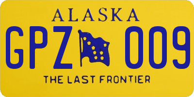 AK license plate GPZ009