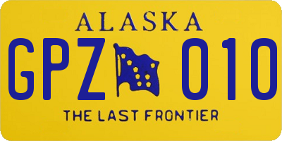 AK license plate GPZ010