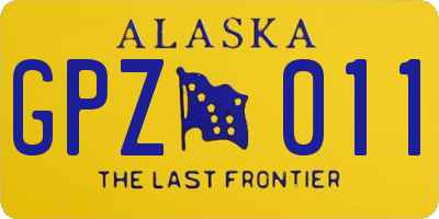 AK license plate GPZ011