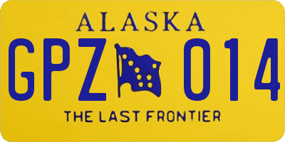 AK license plate GPZ014