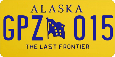 AK license plate GPZ015