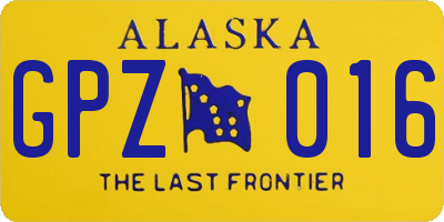 AK license plate GPZ016