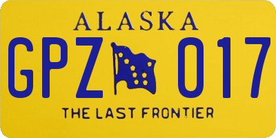 AK license plate GPZ017