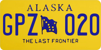 AK license plate GPZ020