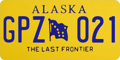 AK license plate GPZ021