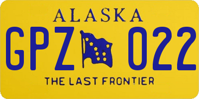 AK license plate GPZ022