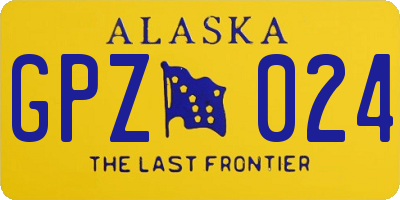 AK license plate GPZ024