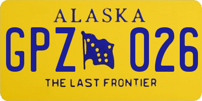 AK license plate GPZ026