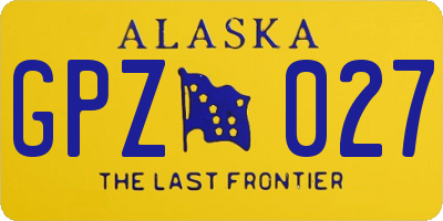 AK license plate GPZ027