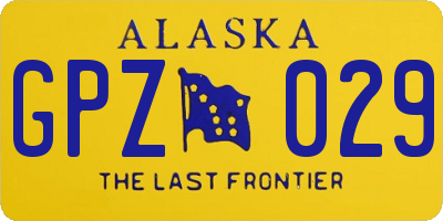 AK license plate GPZ029