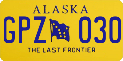 AK license plate GPZ030