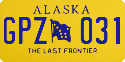 AK license plate GPZ031