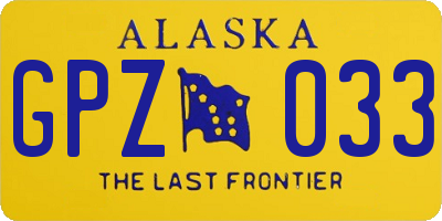 AK license plate GPZ033