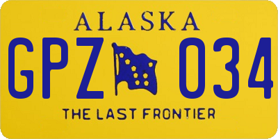 AK license plate GPZ034