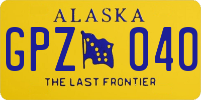 AK license plate GPZ040