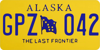 AK license plate GPZ042