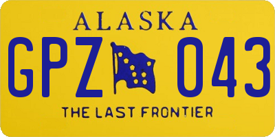 AK license plate GPZ043