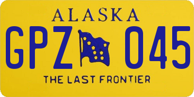 AK license plate GPZ045