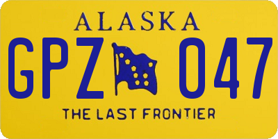 AK license plate GPZ047