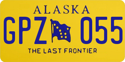 AK license plate GPZ055