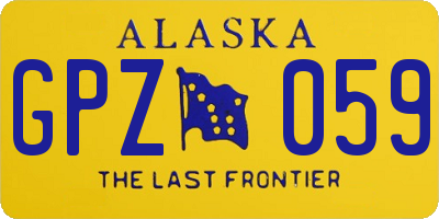 AK license plate GPZ059