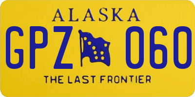 AK license plate GPZ060