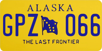 AK license plate GPZ066