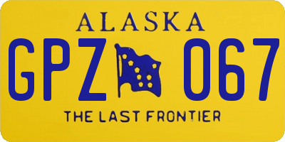 AK license plate GPZ067