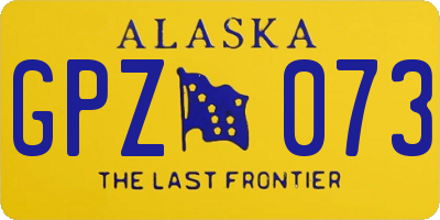 AK license plate GPZ073