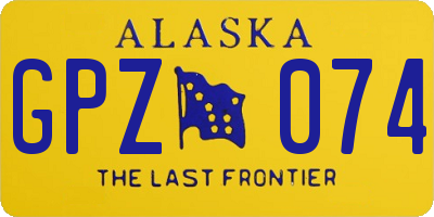 AK license plate GPZ074