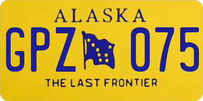 AK license plate GPZ075