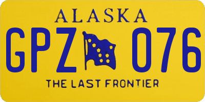 AK license plate GPZ076