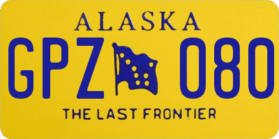 AK license plate GPZ080