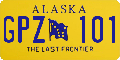 AK license plate GPZ101