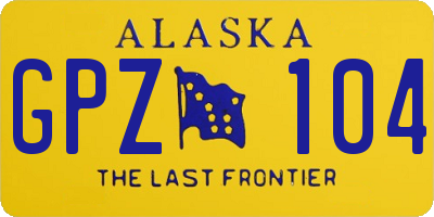 AK license plate GPZ104