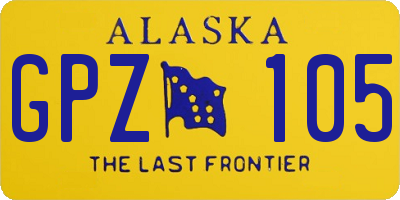 AK license plate GPZ105