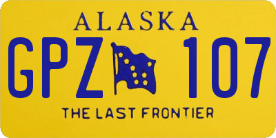 AK license plate GPZ107