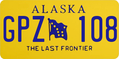 AK license plate GPZ108