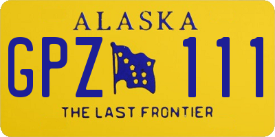 AK license plate GPZ111