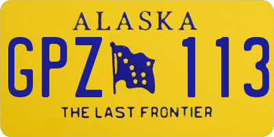 AK license plate GPZ113